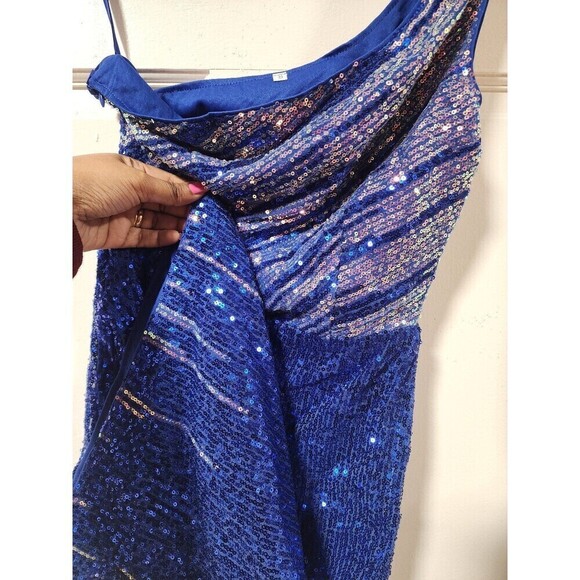 Women's Cocktail & Party Dresses One Shoulder Sequins Bodycon Dress Size Small - Picture 9 of 12